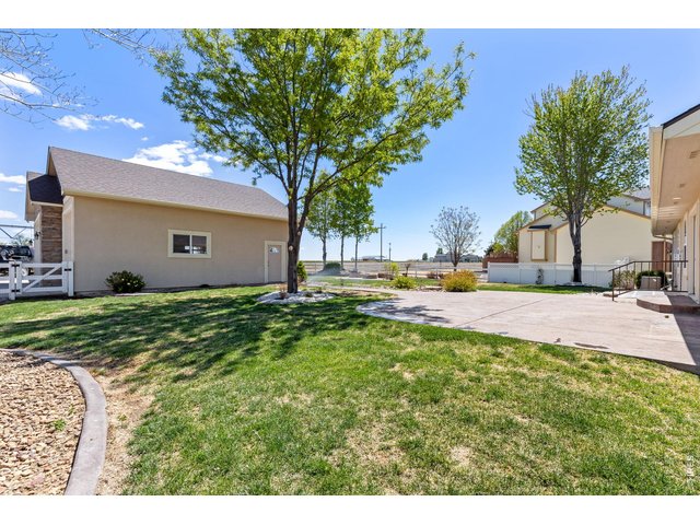 Property Photo 42 The backyard is built for enjoying Colorado living with mature trees, a spacious 550 sq ft stamped patio, and a dedicated firepit area perfect for entertaining on summer evenings. Mature trees & landscaping! Sprinkler system in place.