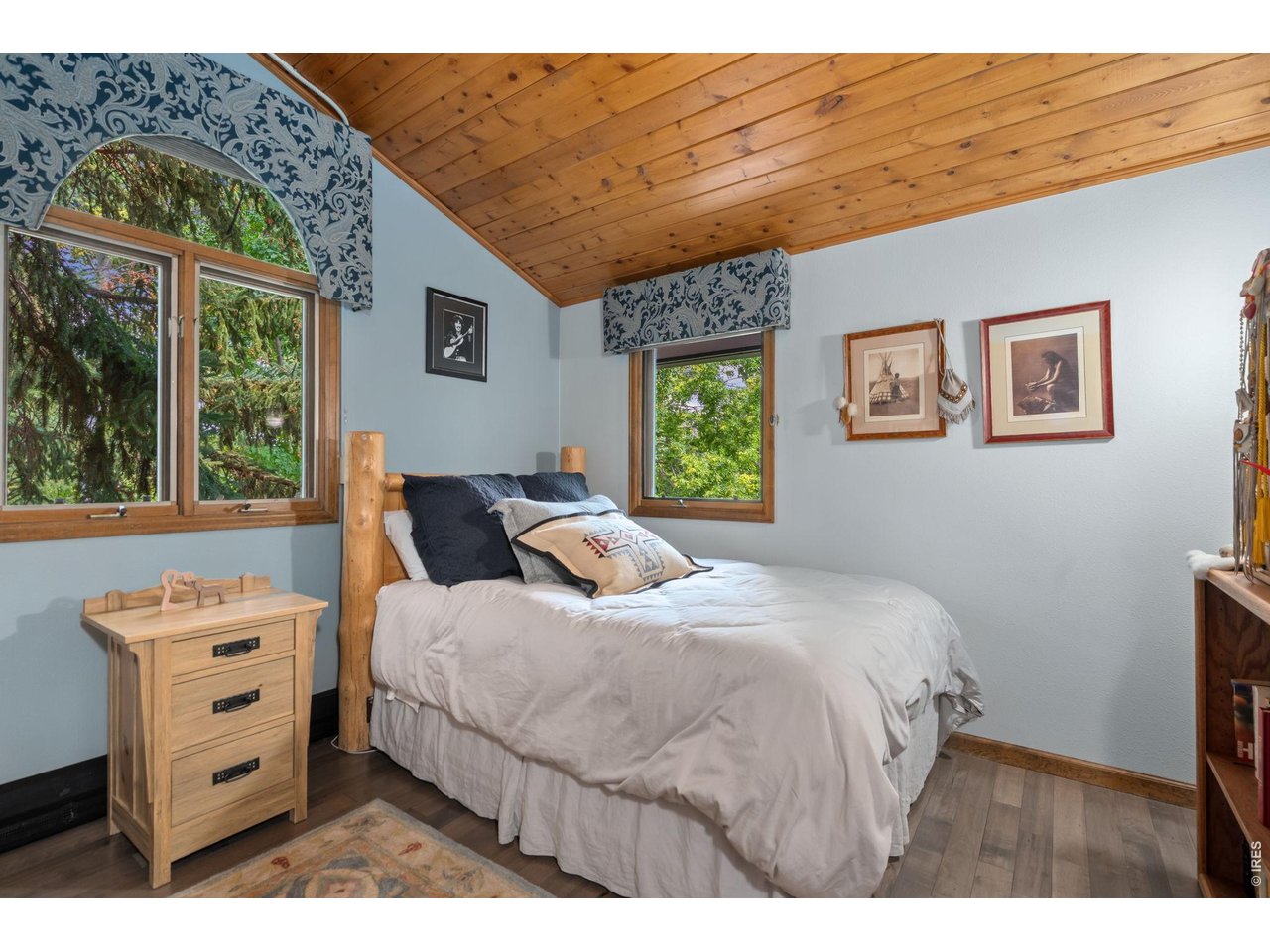 Additional guest bedroom w/ vaulted T&G ceilings