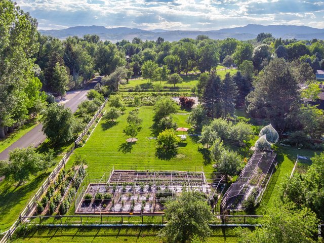 Property Photo 2 Orchard, Berry Patch, and Vegetable Gardens looking west towards foothills