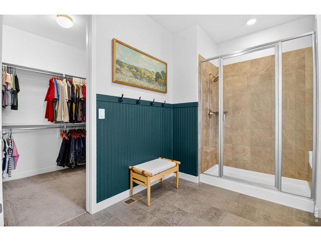 Property Photo 23 oversized walk-in shower and gorgeous, updated accent wall