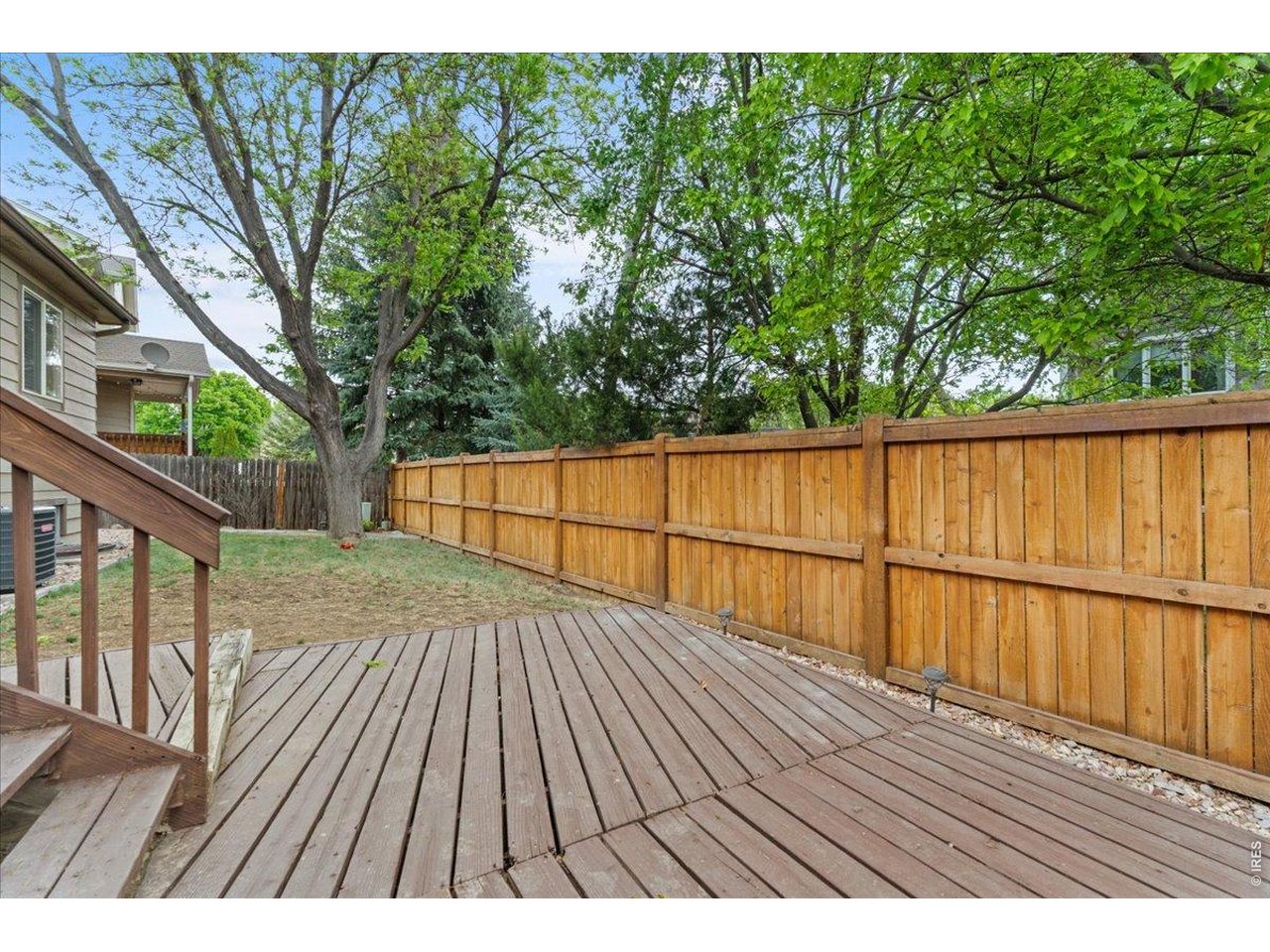 Fully fenced backyard 