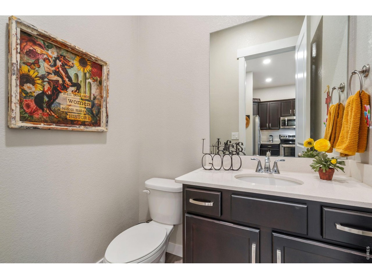 This main floor powder room is perfect for your guests.