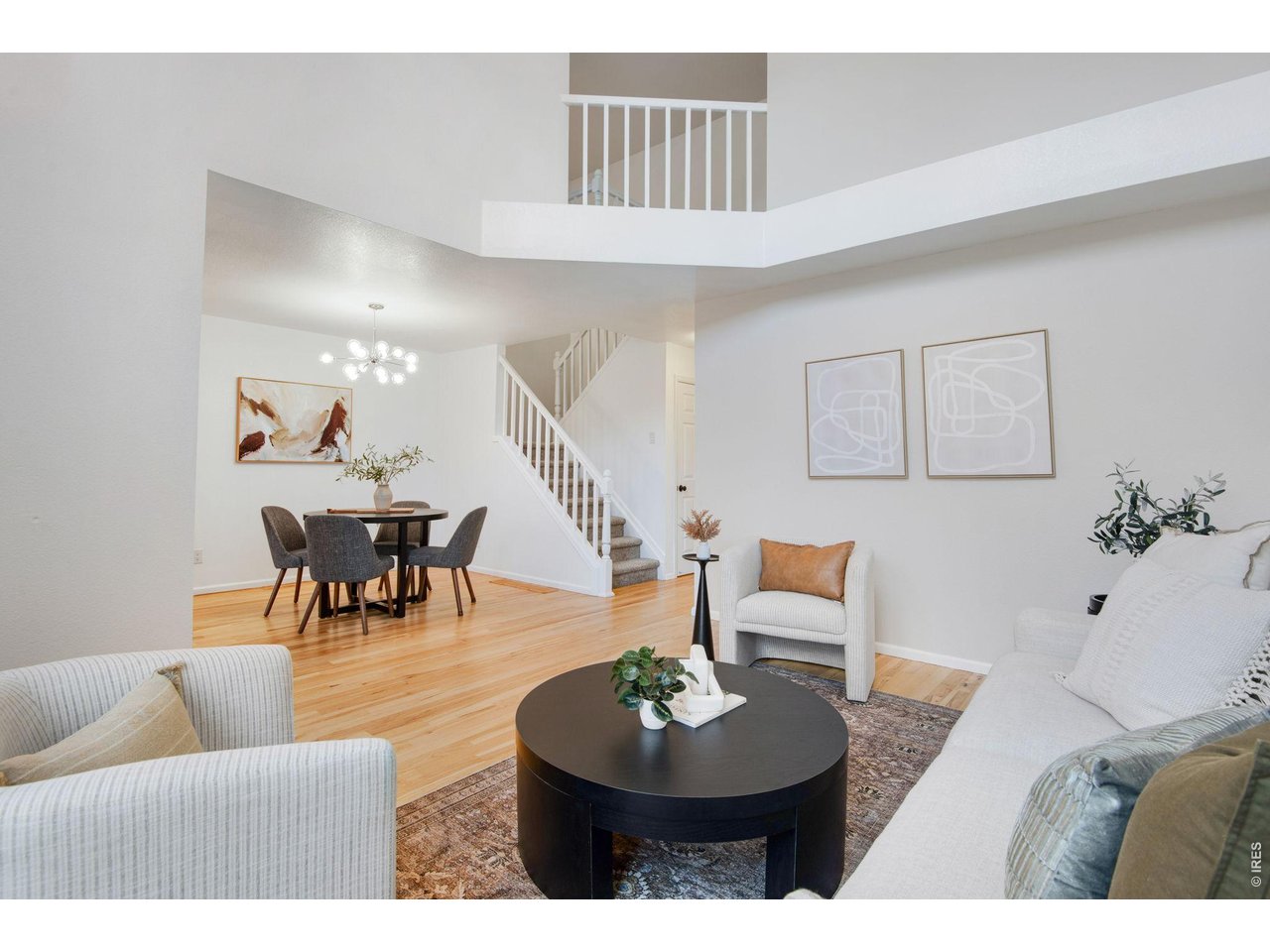 Upper level features a spacious Loft/office area could be a 3rd bedroom. Timeless color palette. 