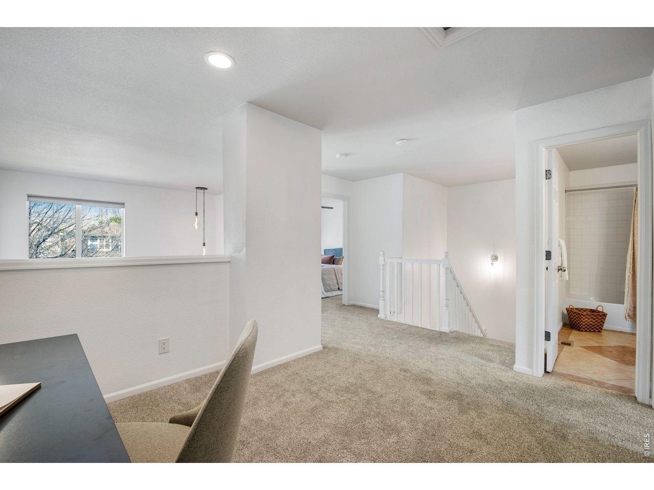 Upper Loft/Office Suite - plush new carpet.