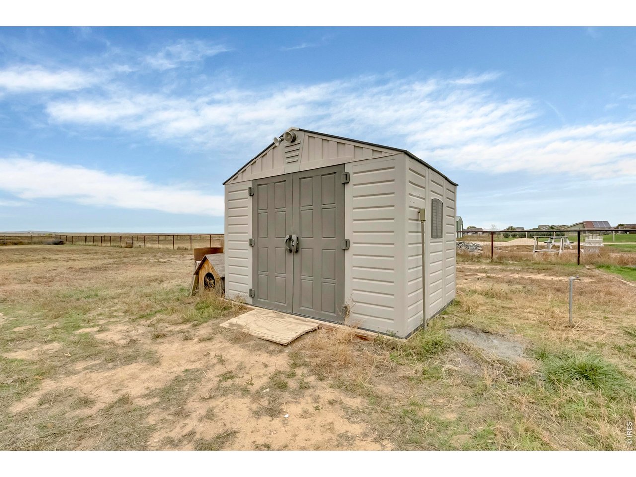 Storage shed included which also boasts electricity