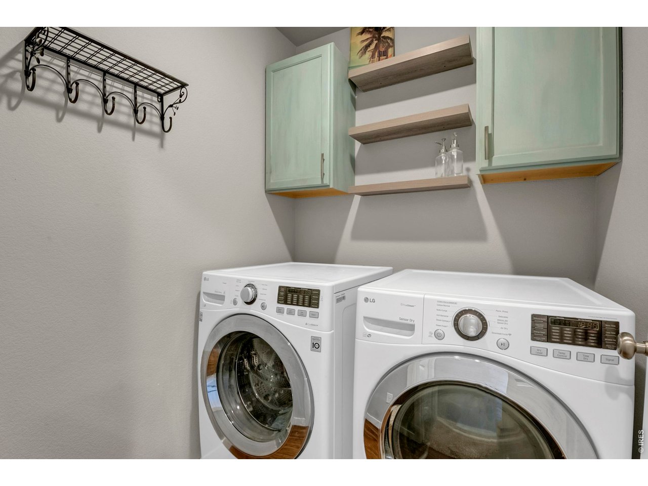 Upper level laundry with storage - appliances are included