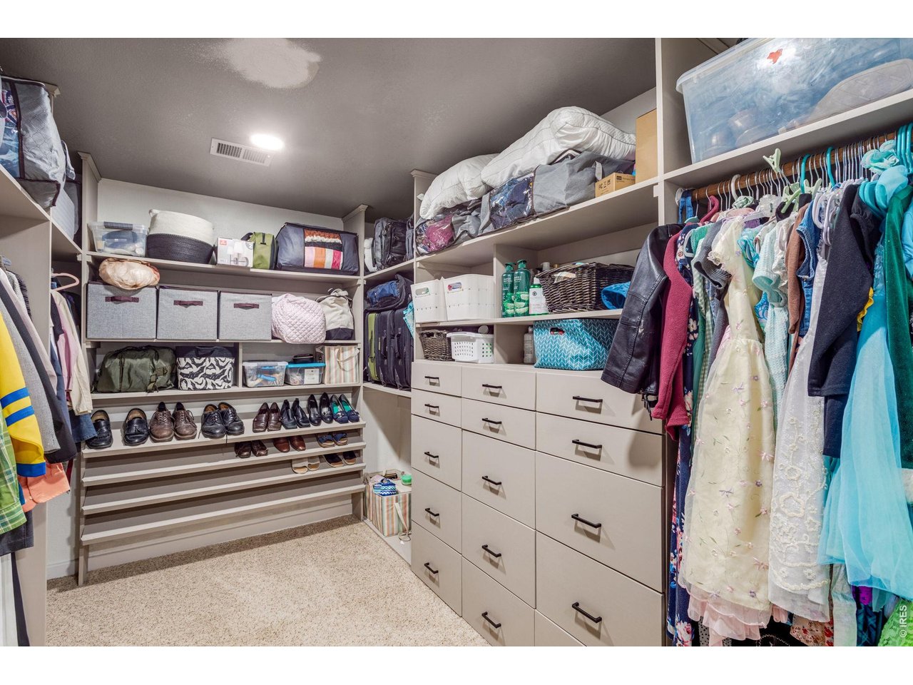 Primary bedroom - huge 11x9 closet with built-ins