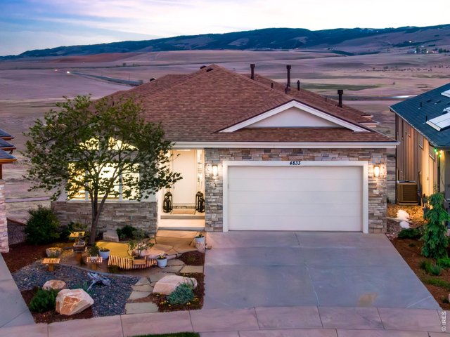 Property Photo 1 One of a kind, Custom Walk-out Ranch patio home, backing to approximately 240 acres of Open Space! Curated Modern Design & Feel, Exquisitely finished + adorned! 3,783 total SQFT. 4 Bdrms, 4 Baths + Office/Gym/Flexpace! New Class IV Roof installed 4-2026!