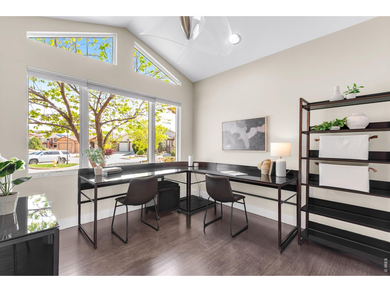 Front Office or Bedroom, has spacious closet and valuted ceiling, desk components for sale. 