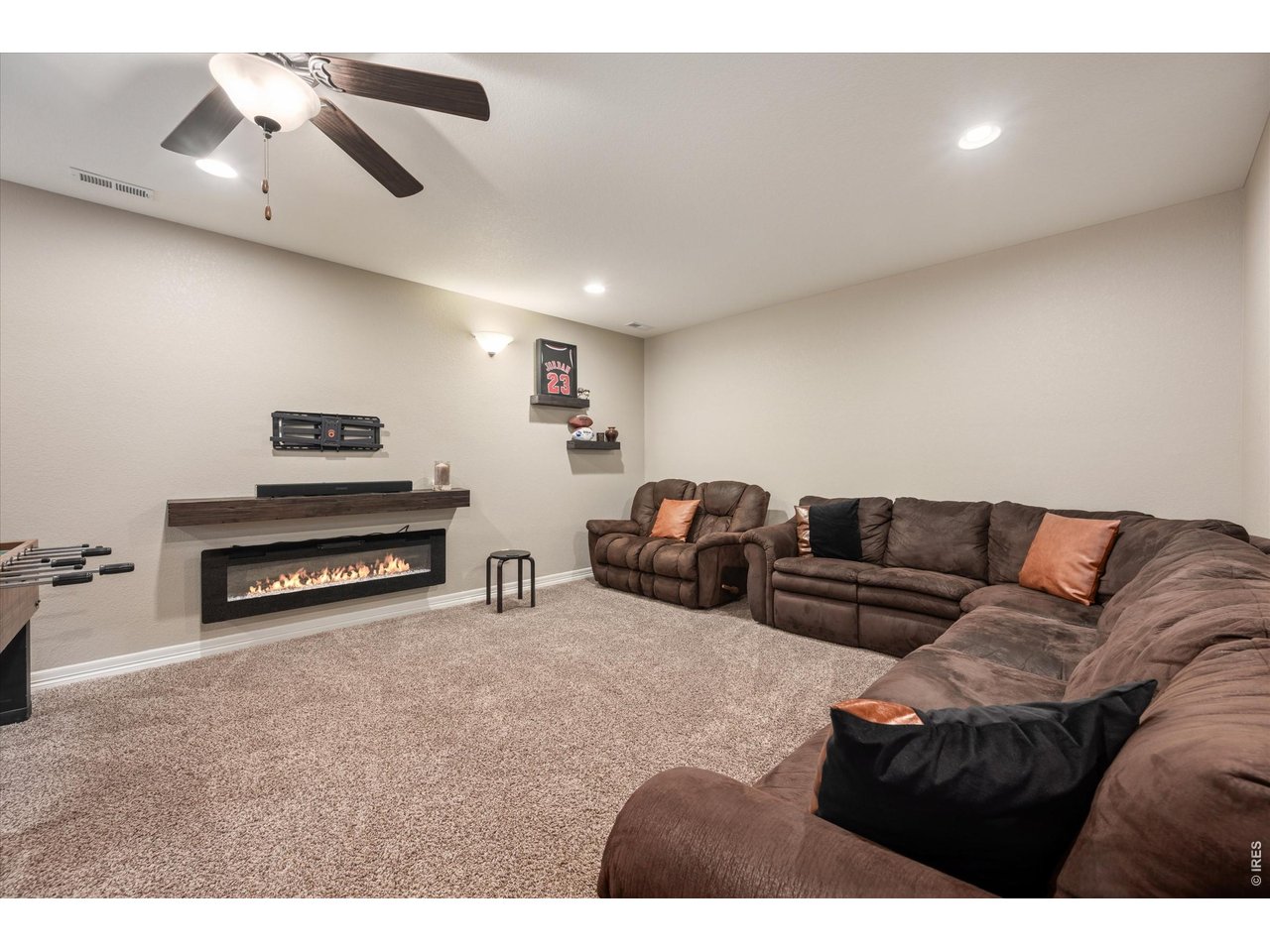 Electric Fireplace has been removed but can easily be added