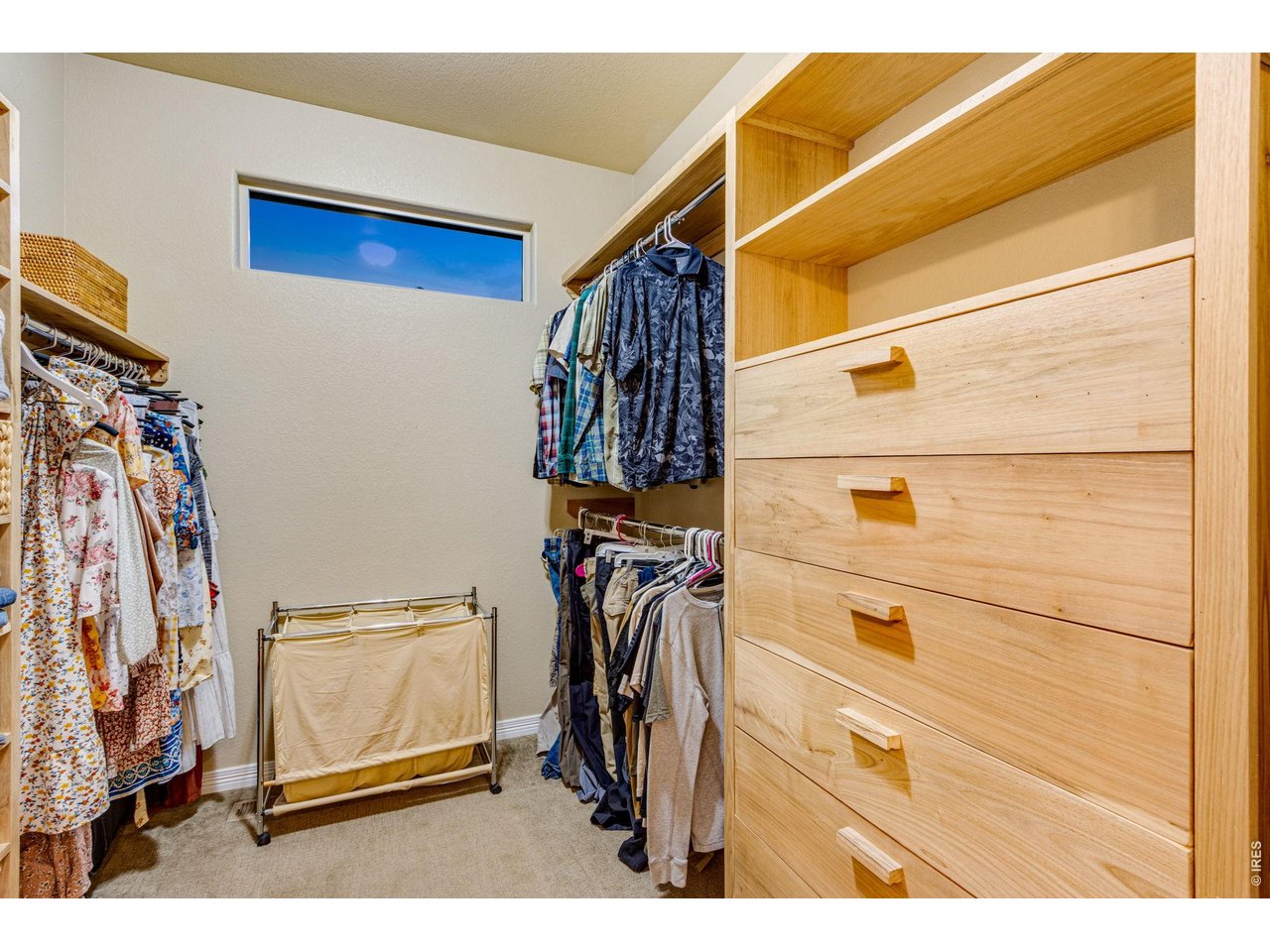walk-in closet with built in cabinets and shelving