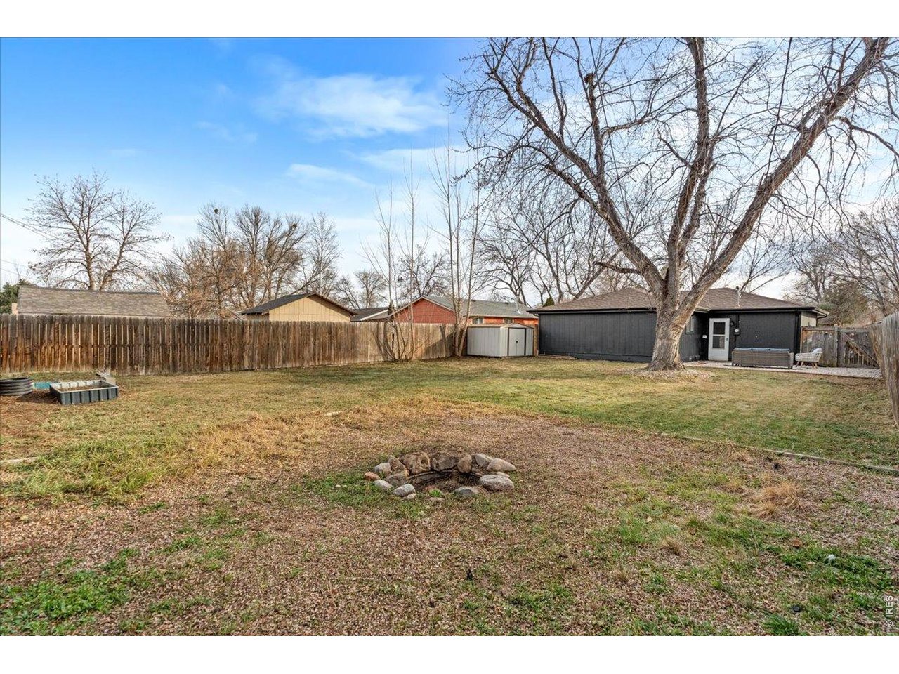 With no HOA, this backyard offers the opportunity to bring your chickens or build out a beautiful garden