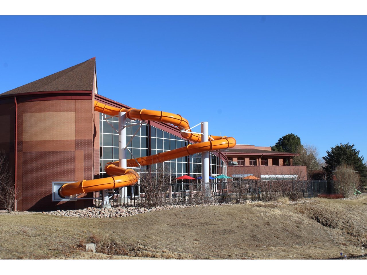 Large rec center with lots of amenities. Try the water slide!