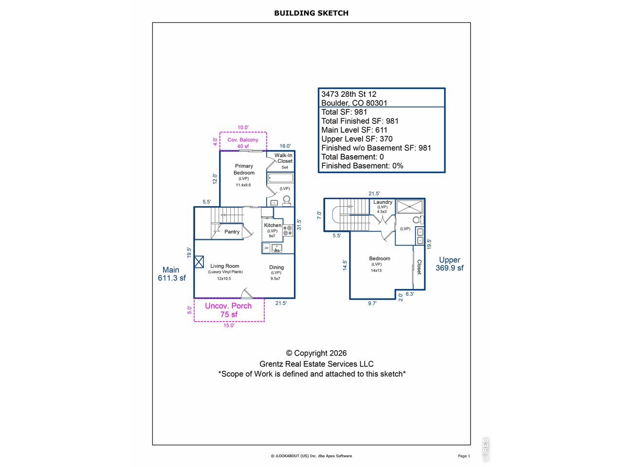 Floor Plan & measurements