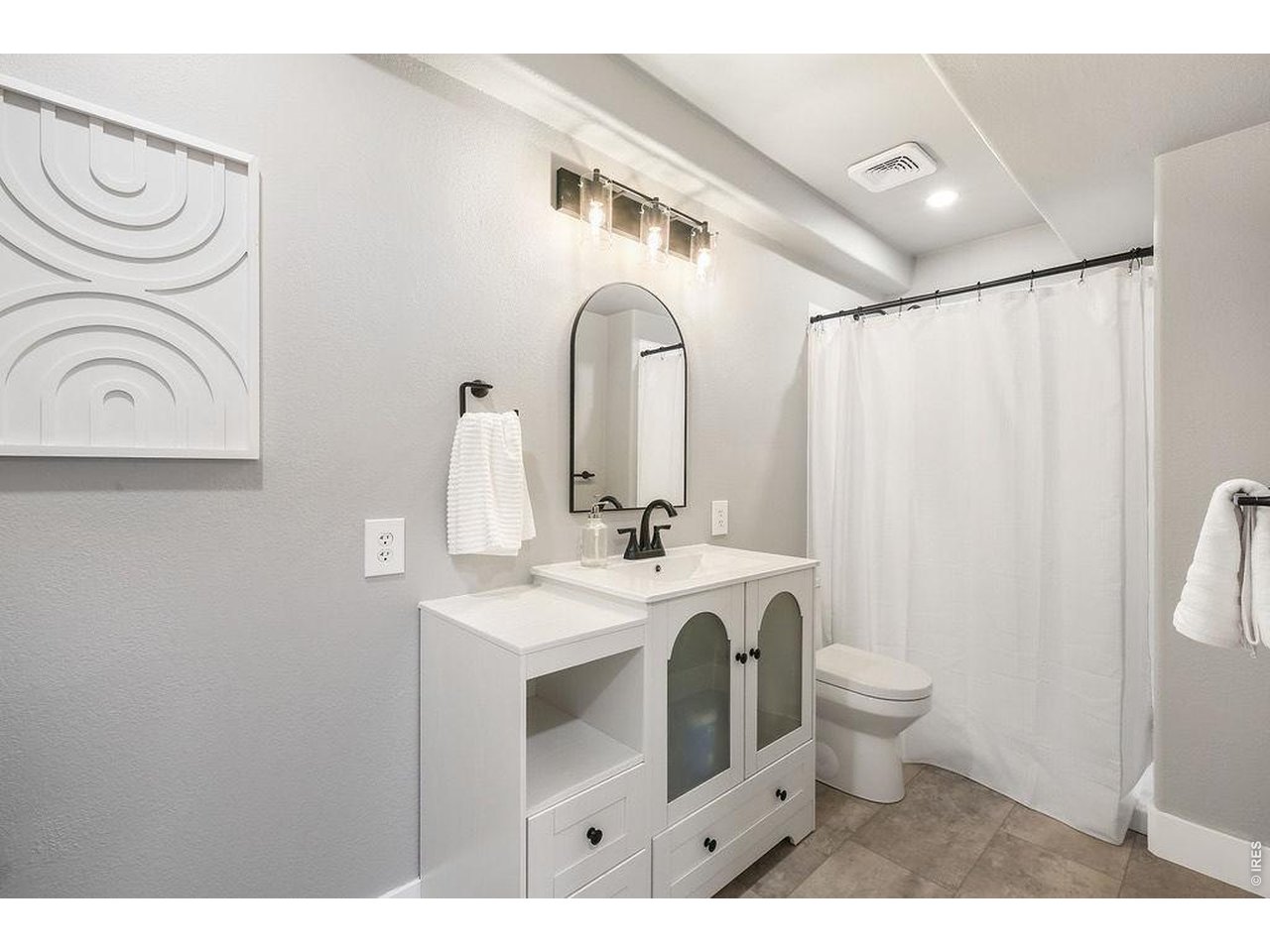 Newly finished 3/4 bath in basement
