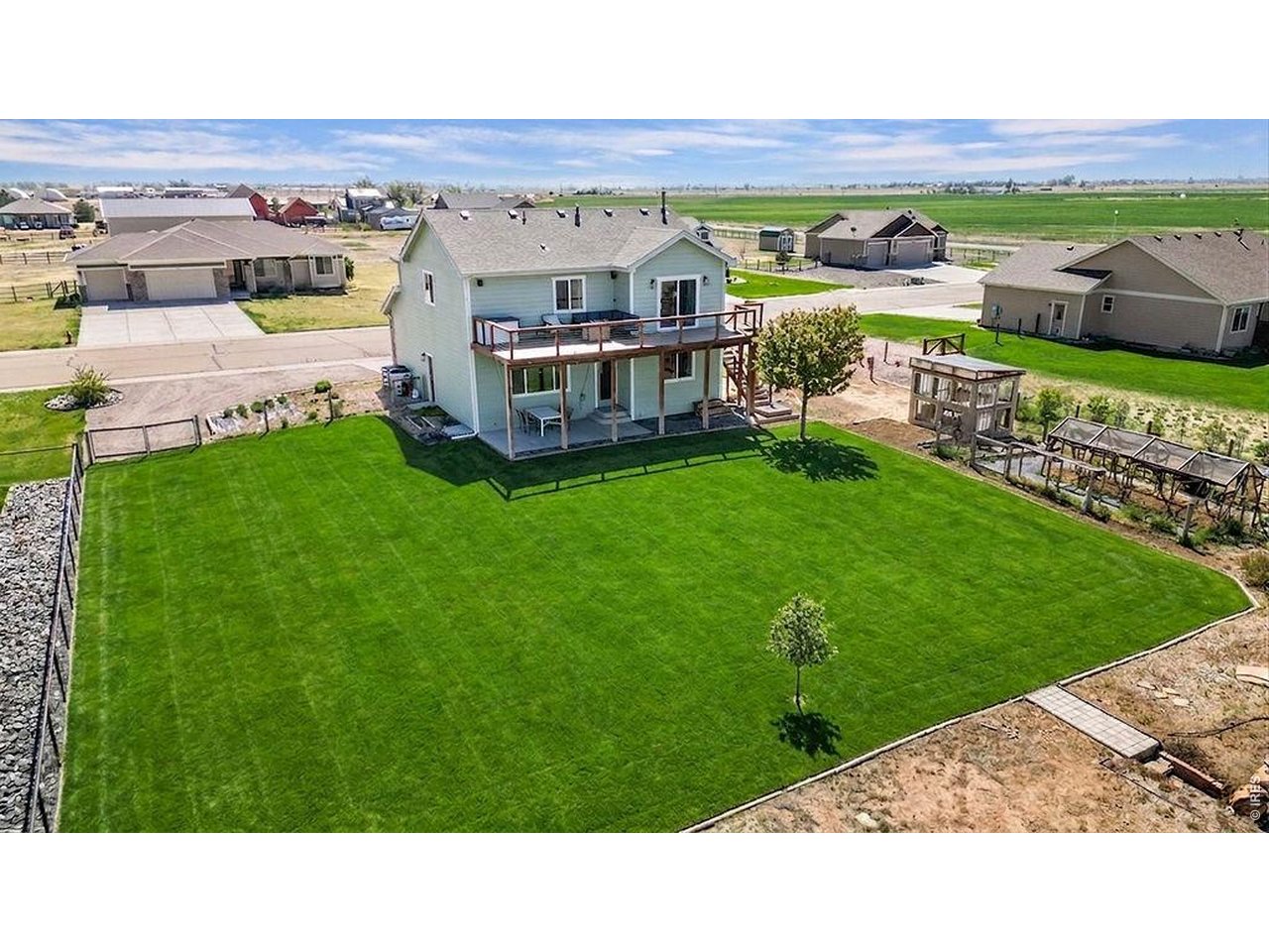 Massive lawn area with full sprinkler and drip system