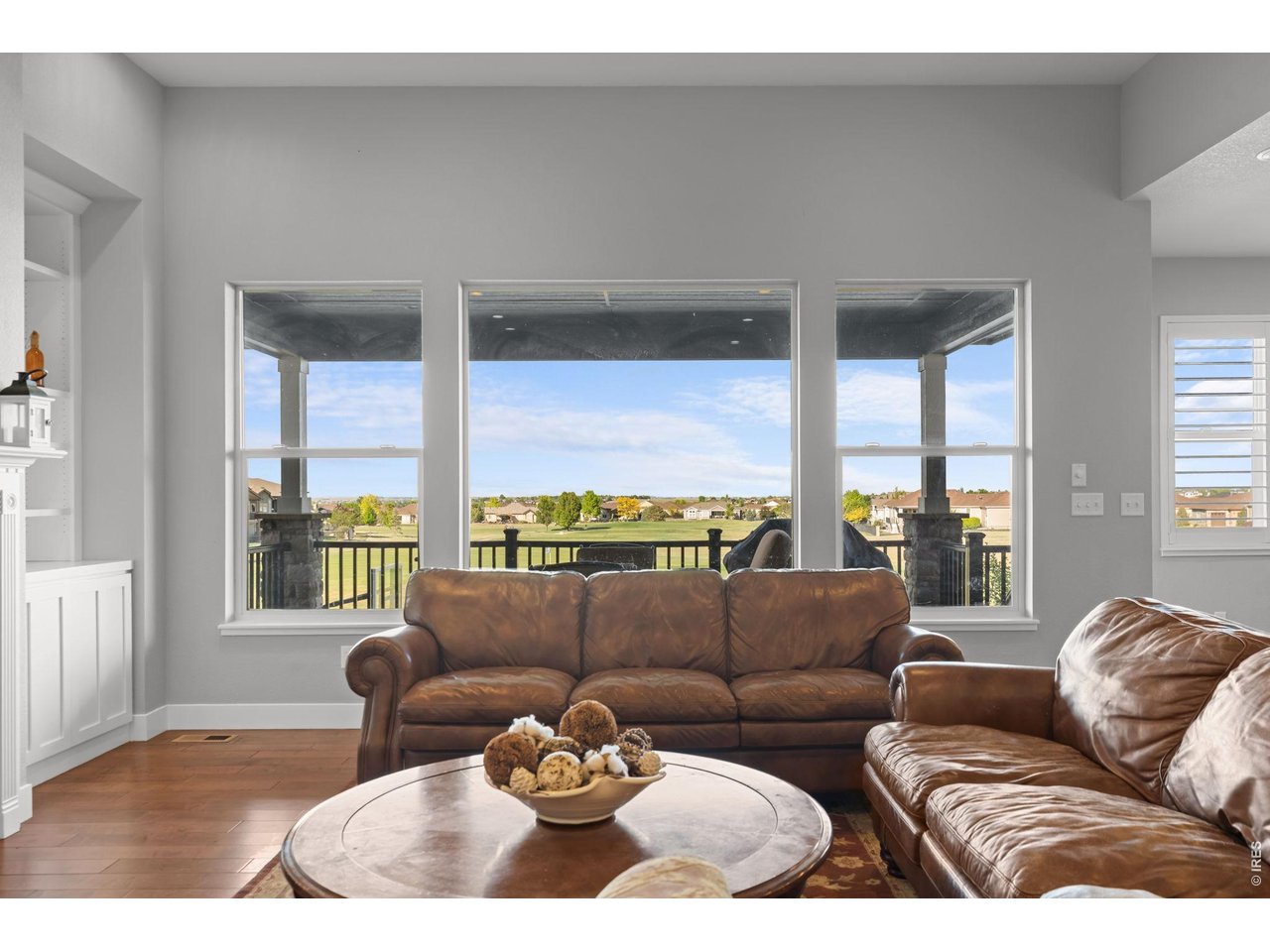 Living room w/ views of golf course