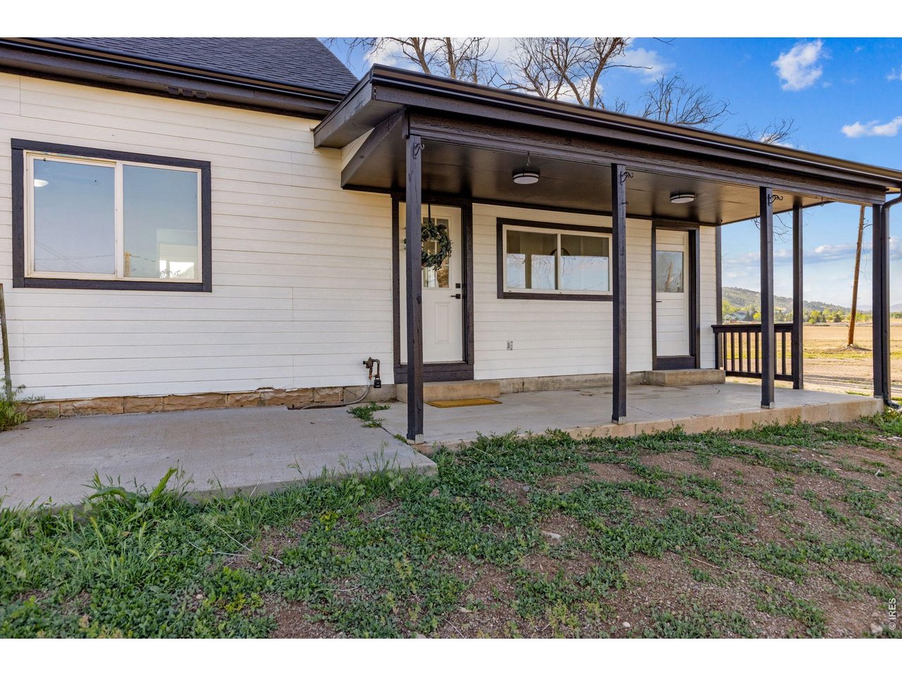 Main entry with covered porch.