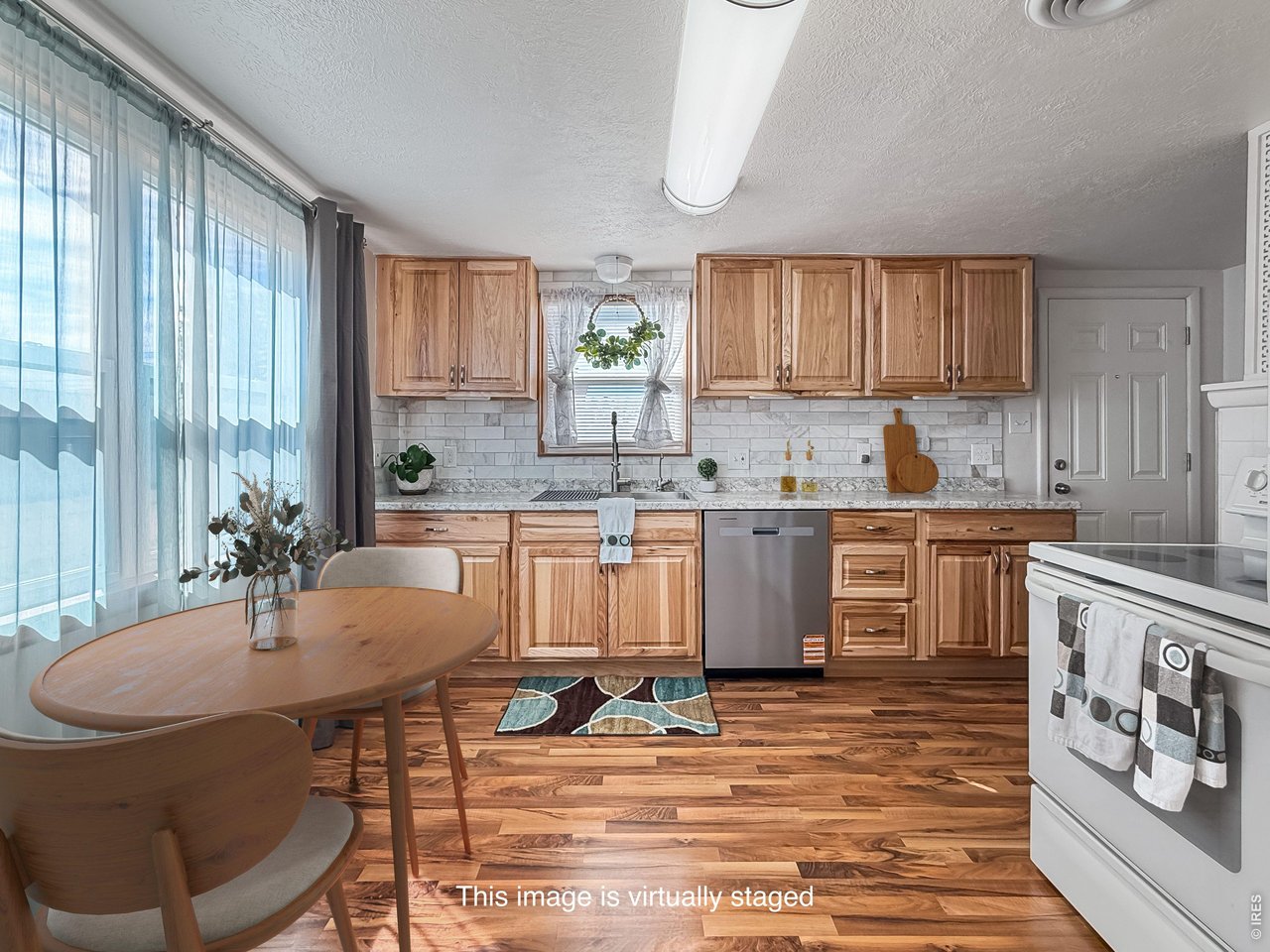 Photo virtually enhanced to show possible furniture placement