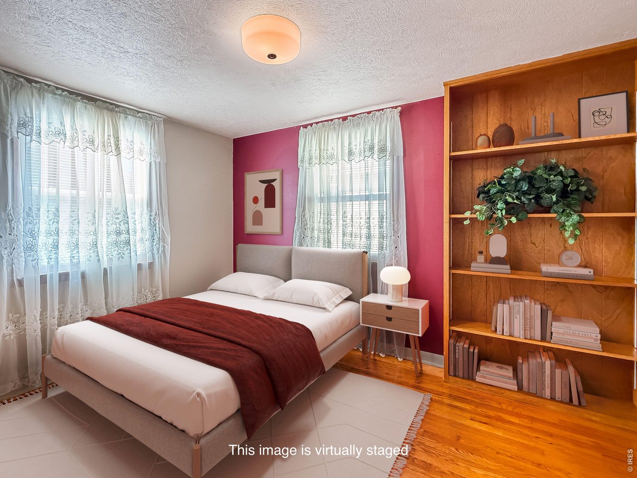 Photo virtually enhanced to show possible furniture placement