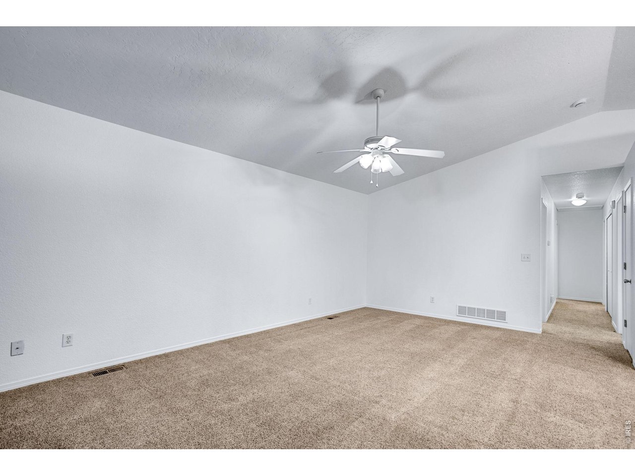 Vaulted ceilings with hand trowel texture