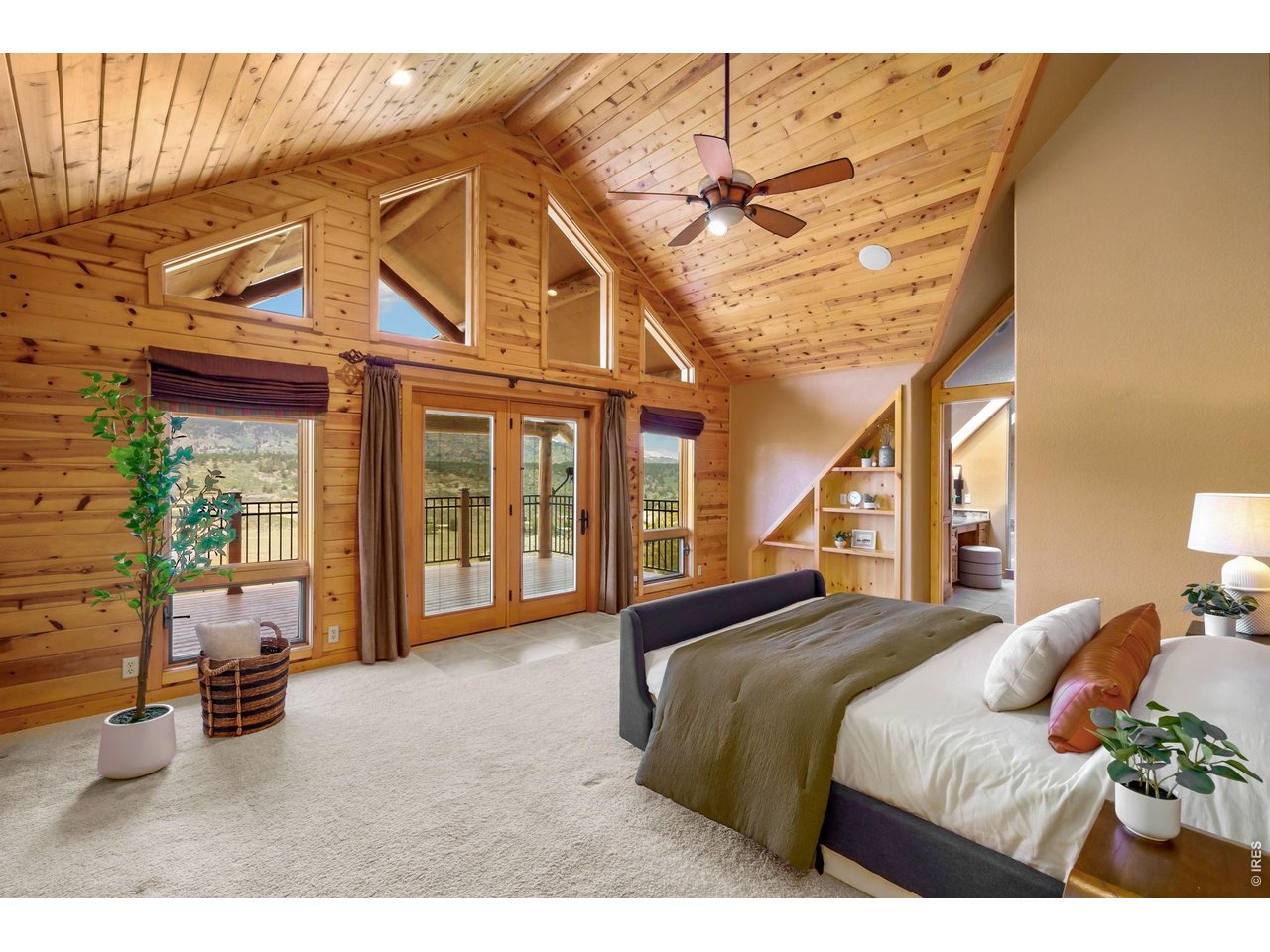 Primary bedroom with covered deck access! 