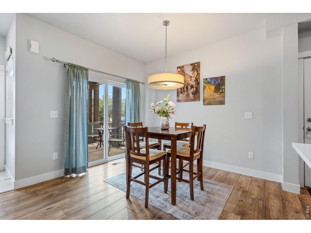 Dining Area with Sliding Door