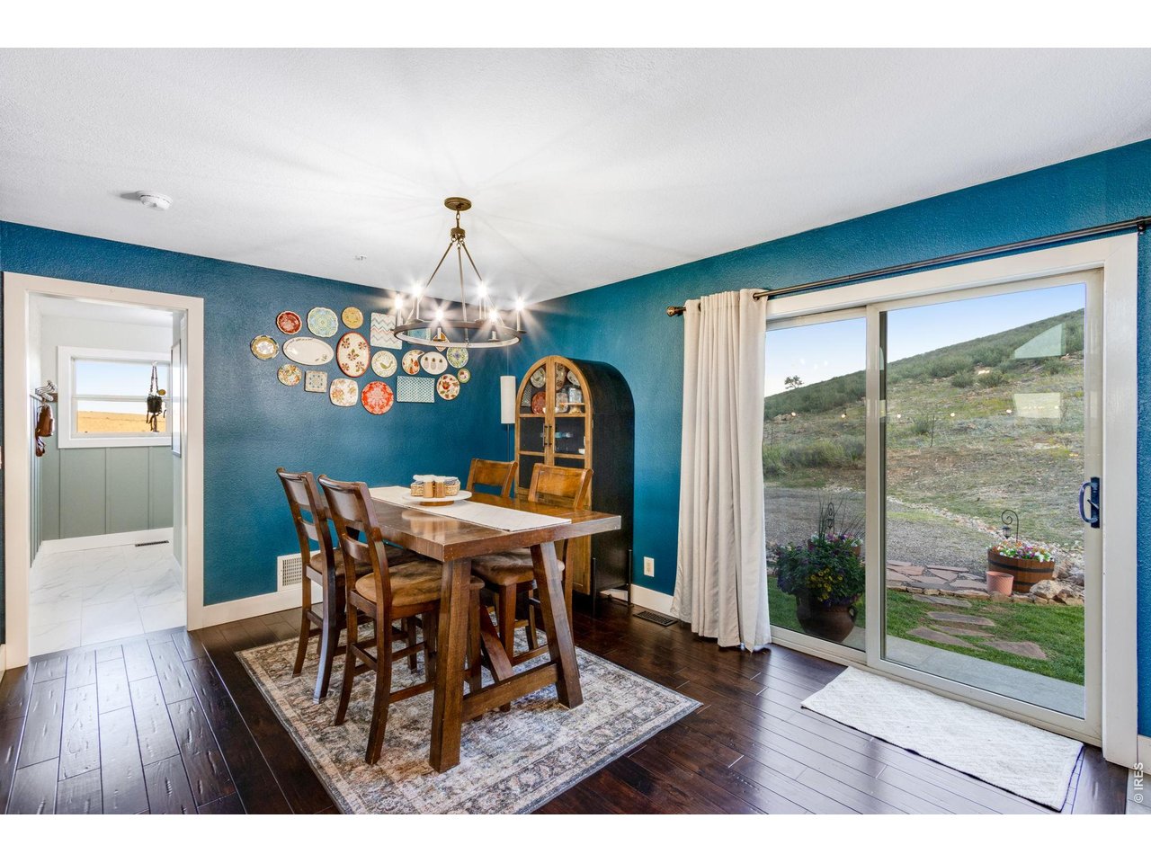 Dining area with patio access 