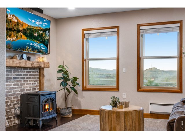 Property Photo 42 comforting pellet stove on the lower level 