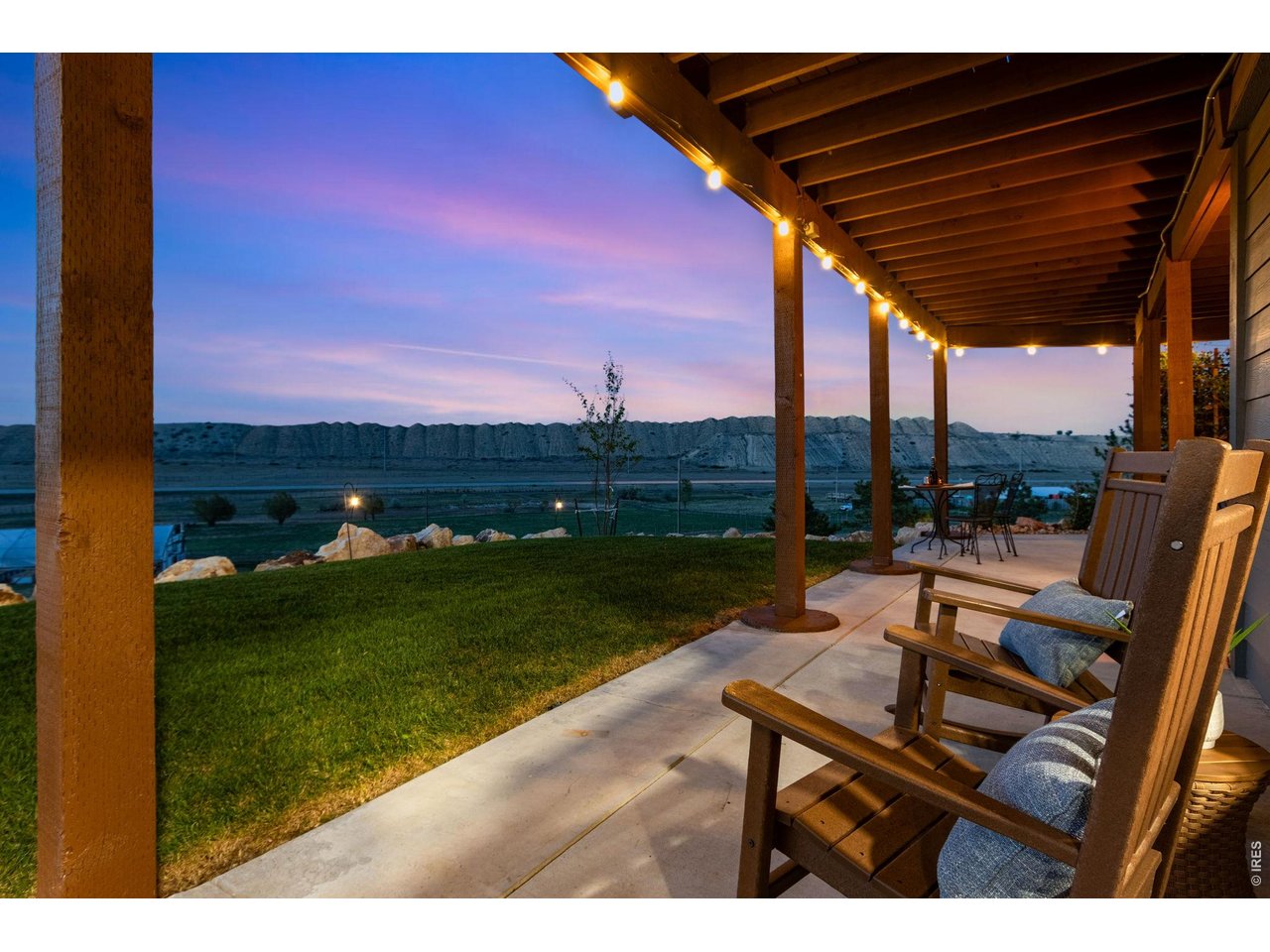 Walk-out lower level covered patio