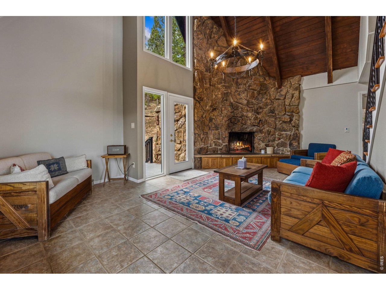 Vaulted ceilings and wood burning fireplace