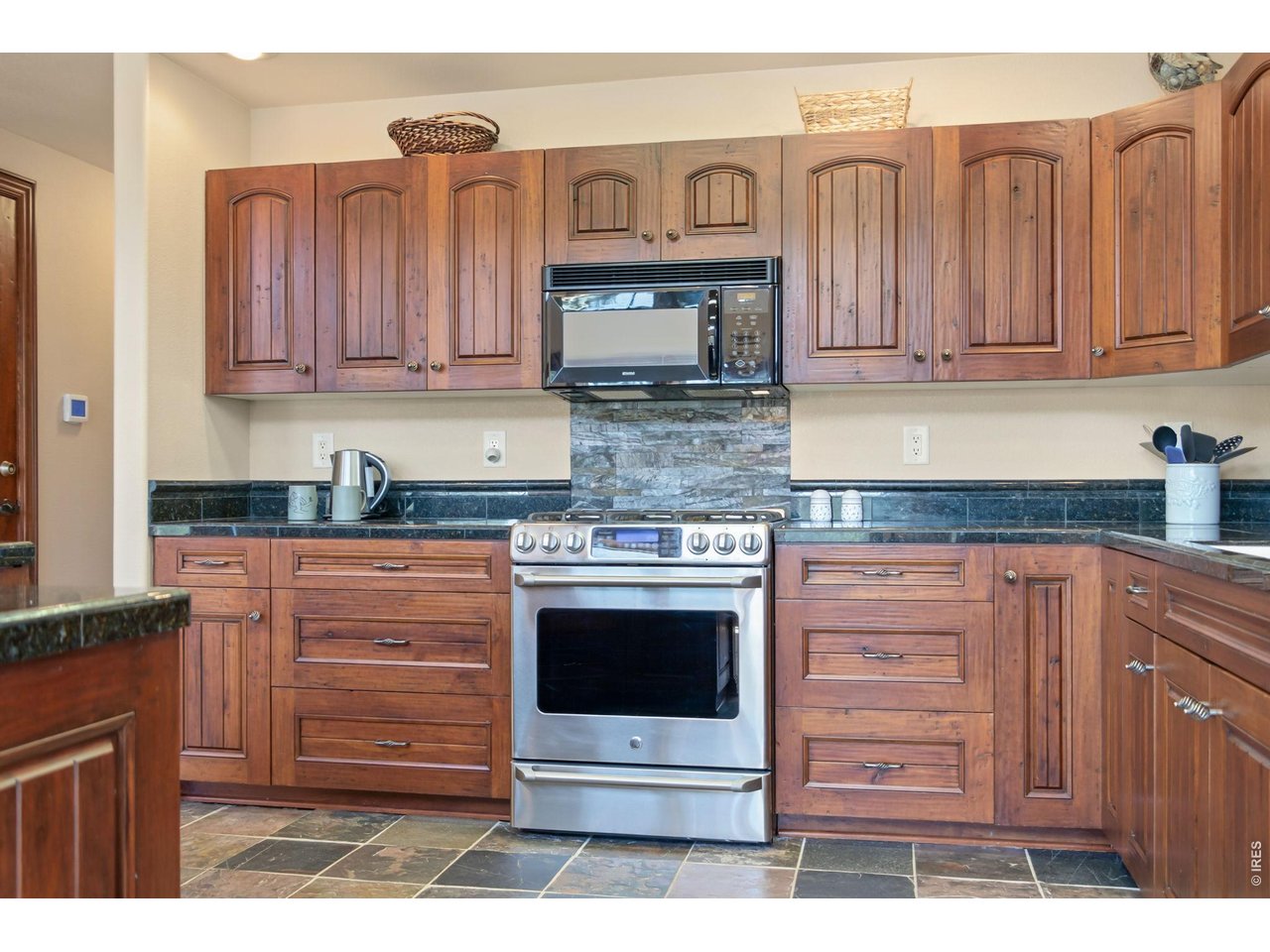 Gas Stove and lots of countertop space