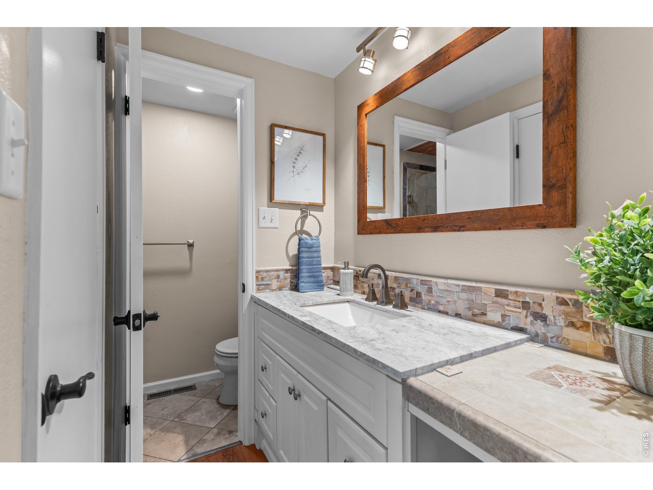 Ensuite bathroom (walk-in closet on opposite side)
