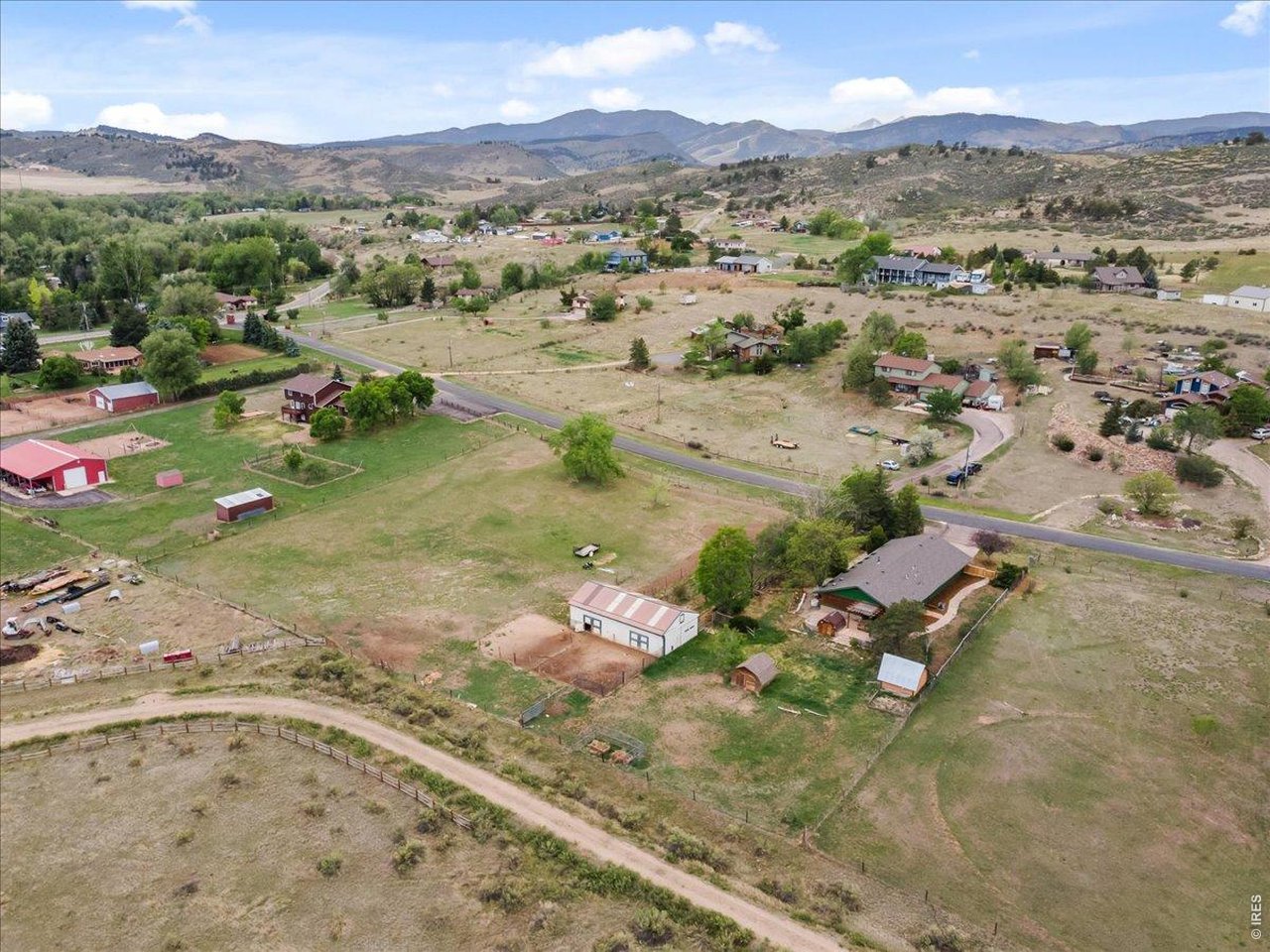 View looking West to the nearby Foothills