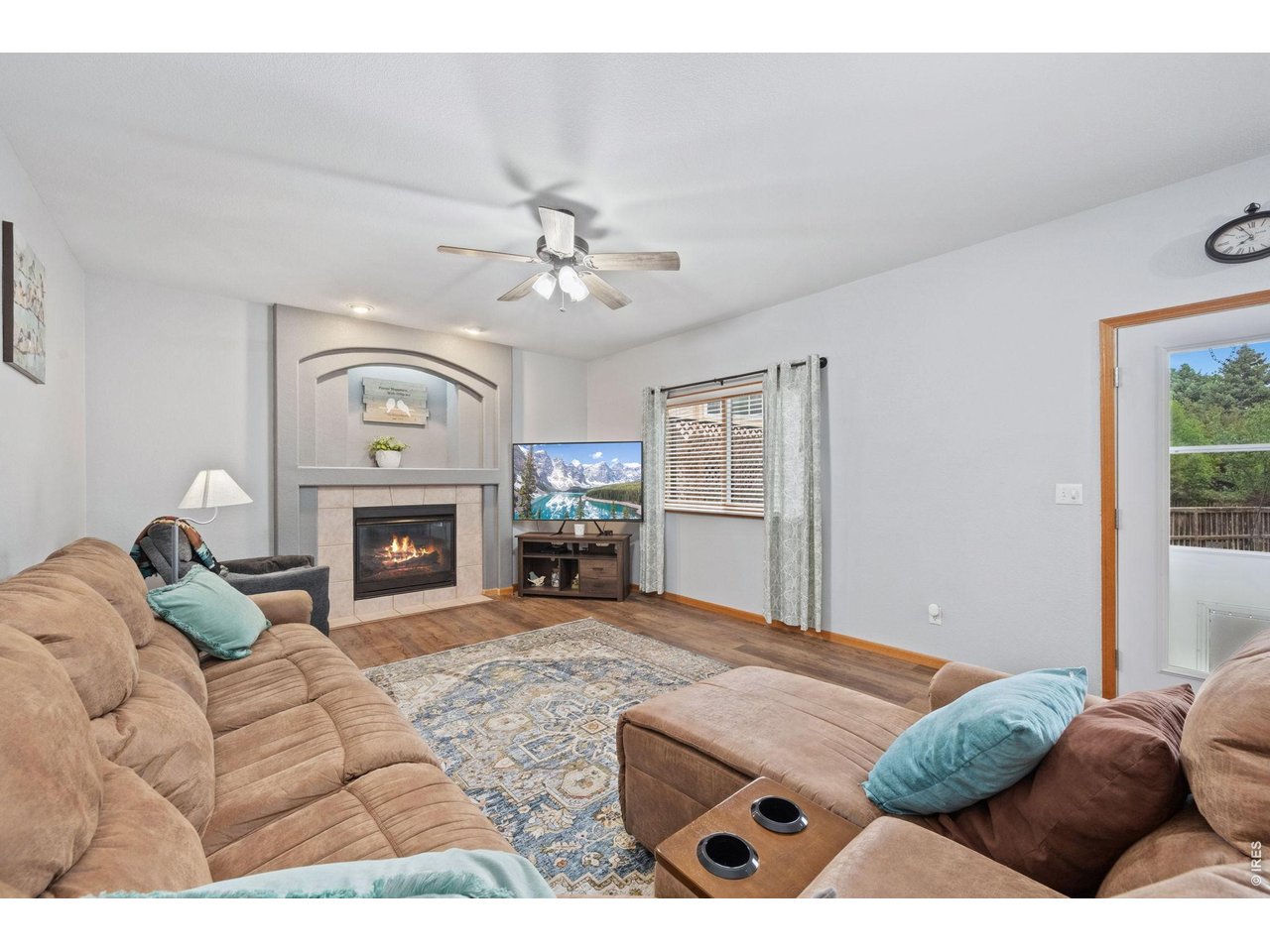 Gas fireplace in living room