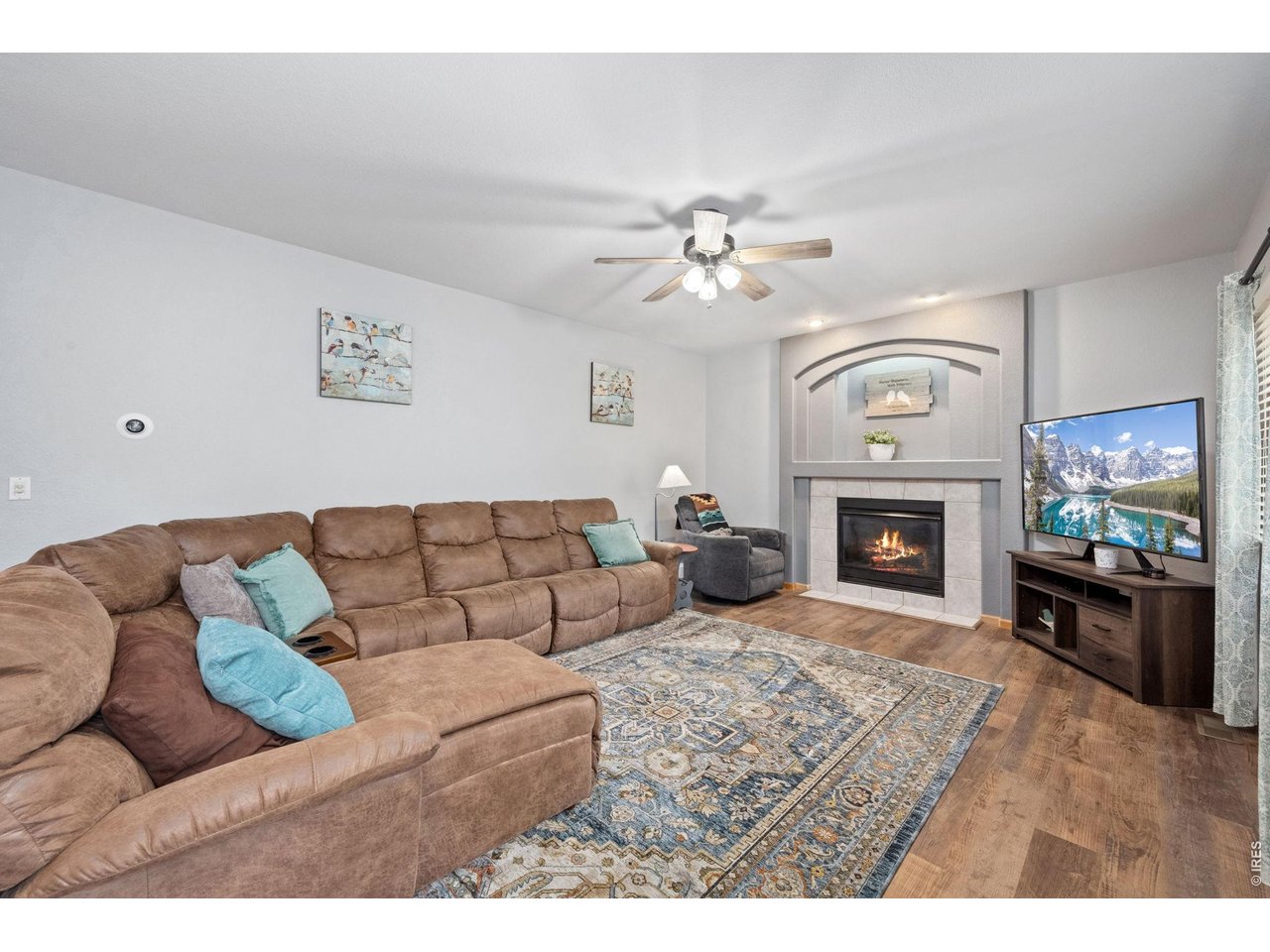 Gas fireplace in living room
