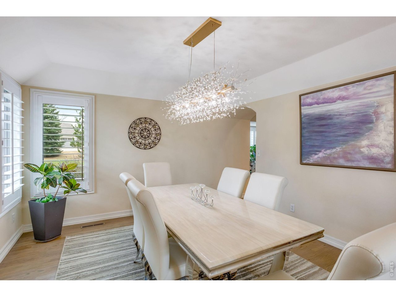 Elegant modern new lighting, crisp paint - newly refinished hardwood floors, formal dining!