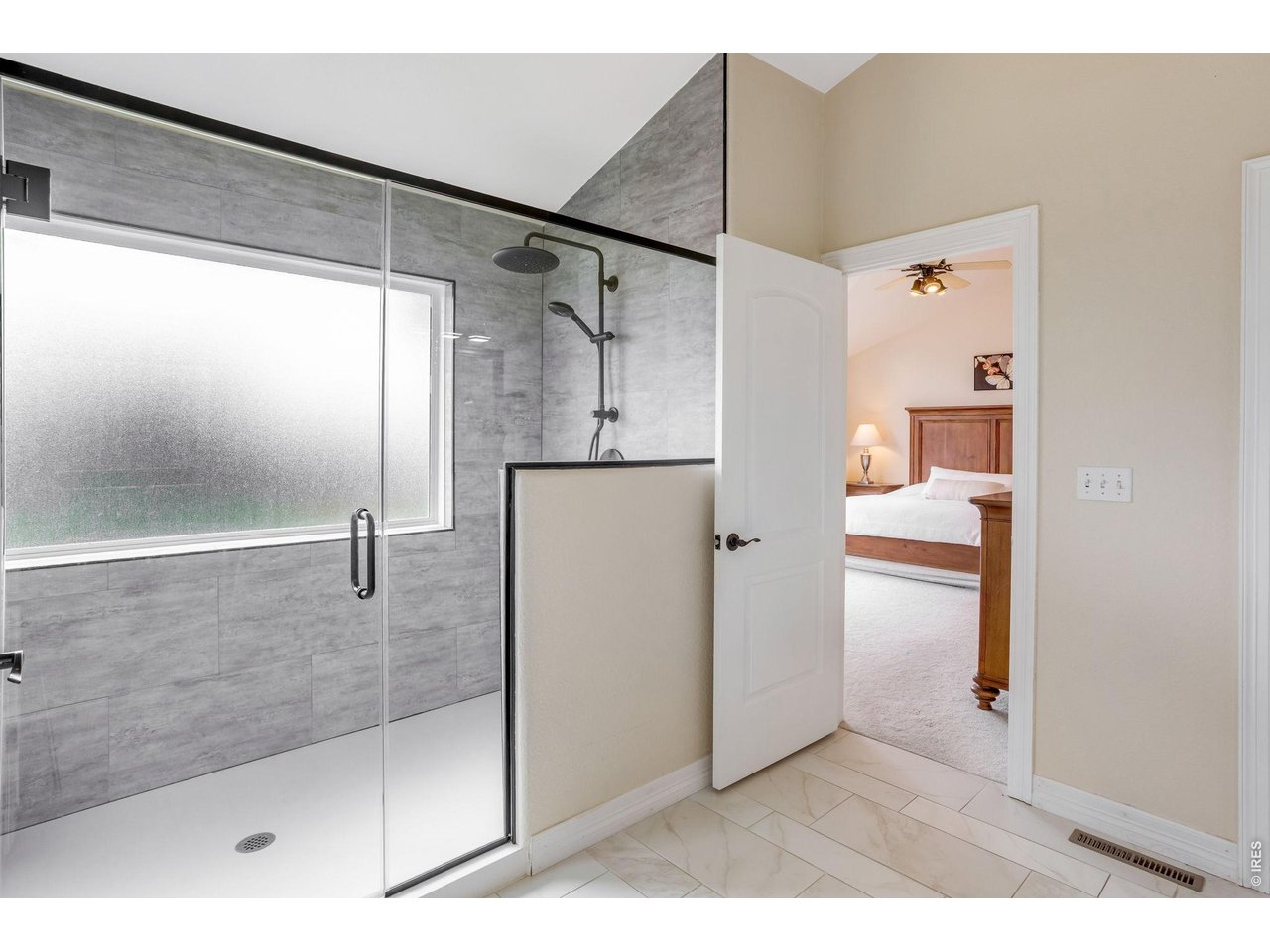 Check out the size of this shower! All upper bathrooms remodeled in 2023.