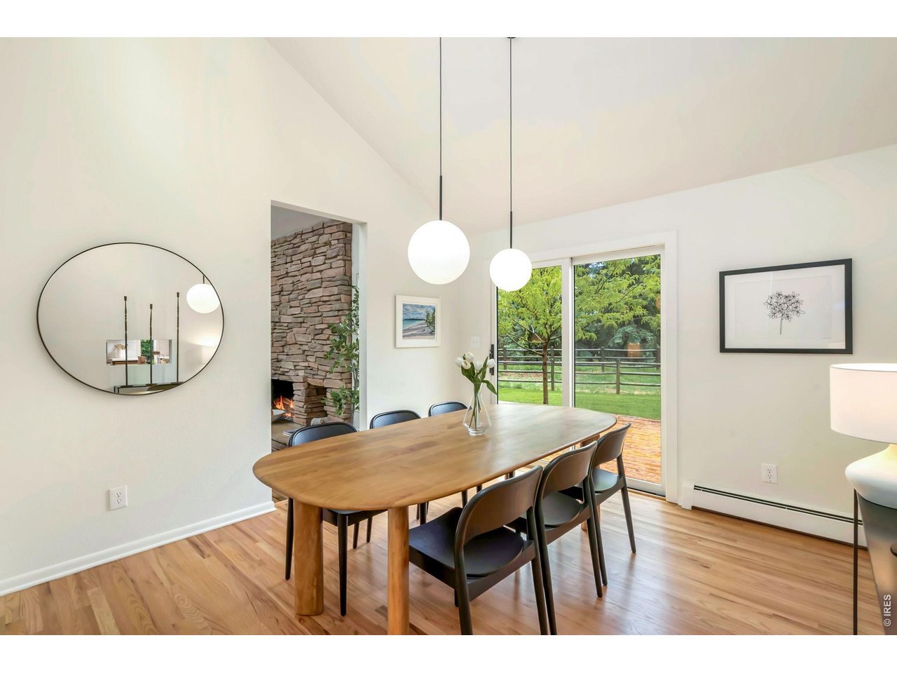 Sliding glass door access from the formal dining room. 