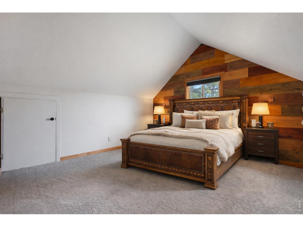 Digitally staged Primary bedroom 