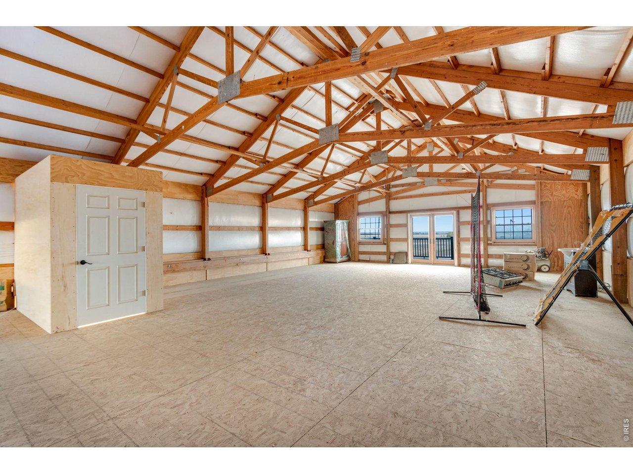 2,232 sq ft loft above barn. Can easily be finished into a party loft/barn.