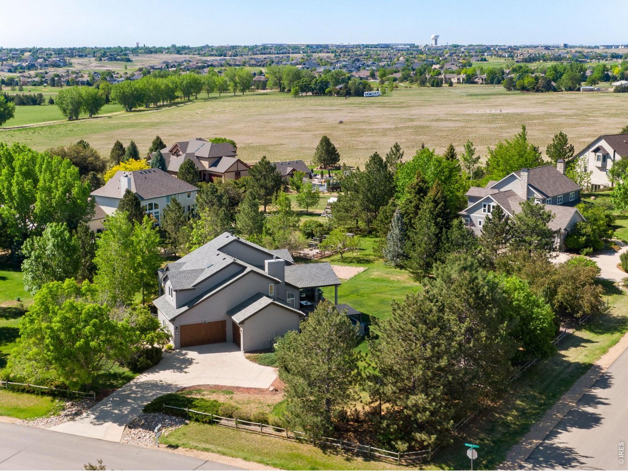 Corner lot -plenty of space between neighbors. 