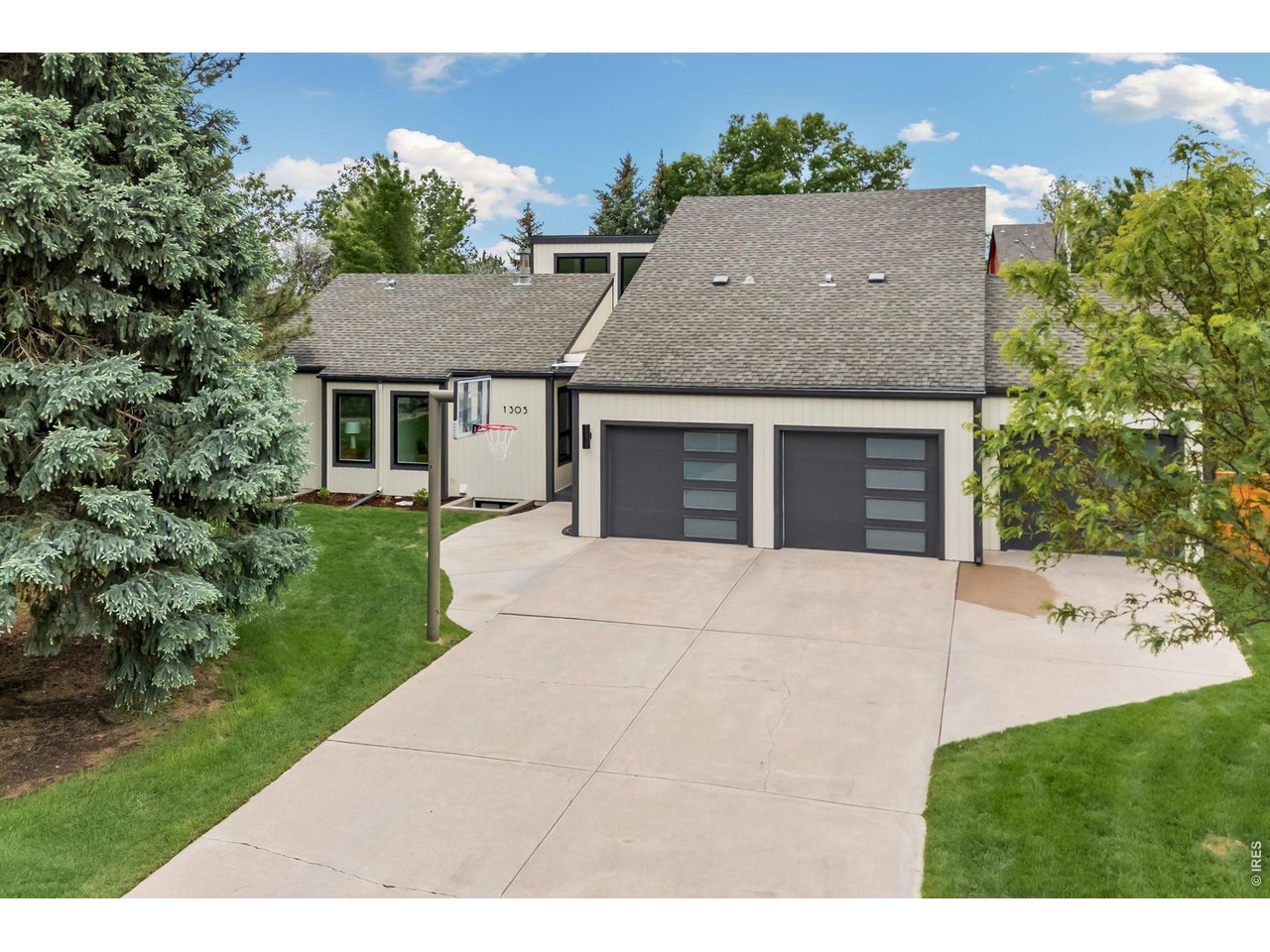 The three-car attached garage offers ample space for storing all your water toys. 
