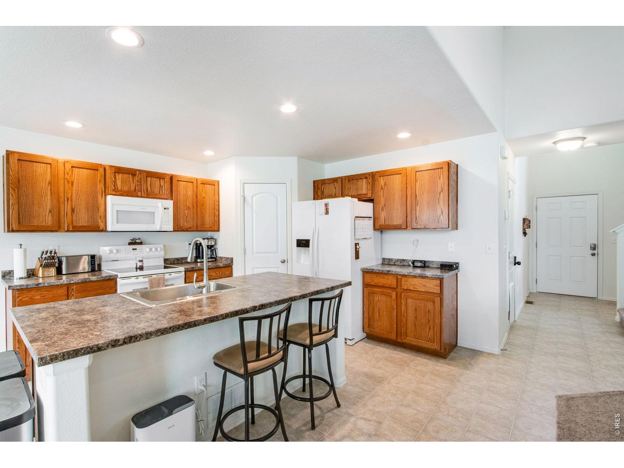 Corner pantry in kitchen