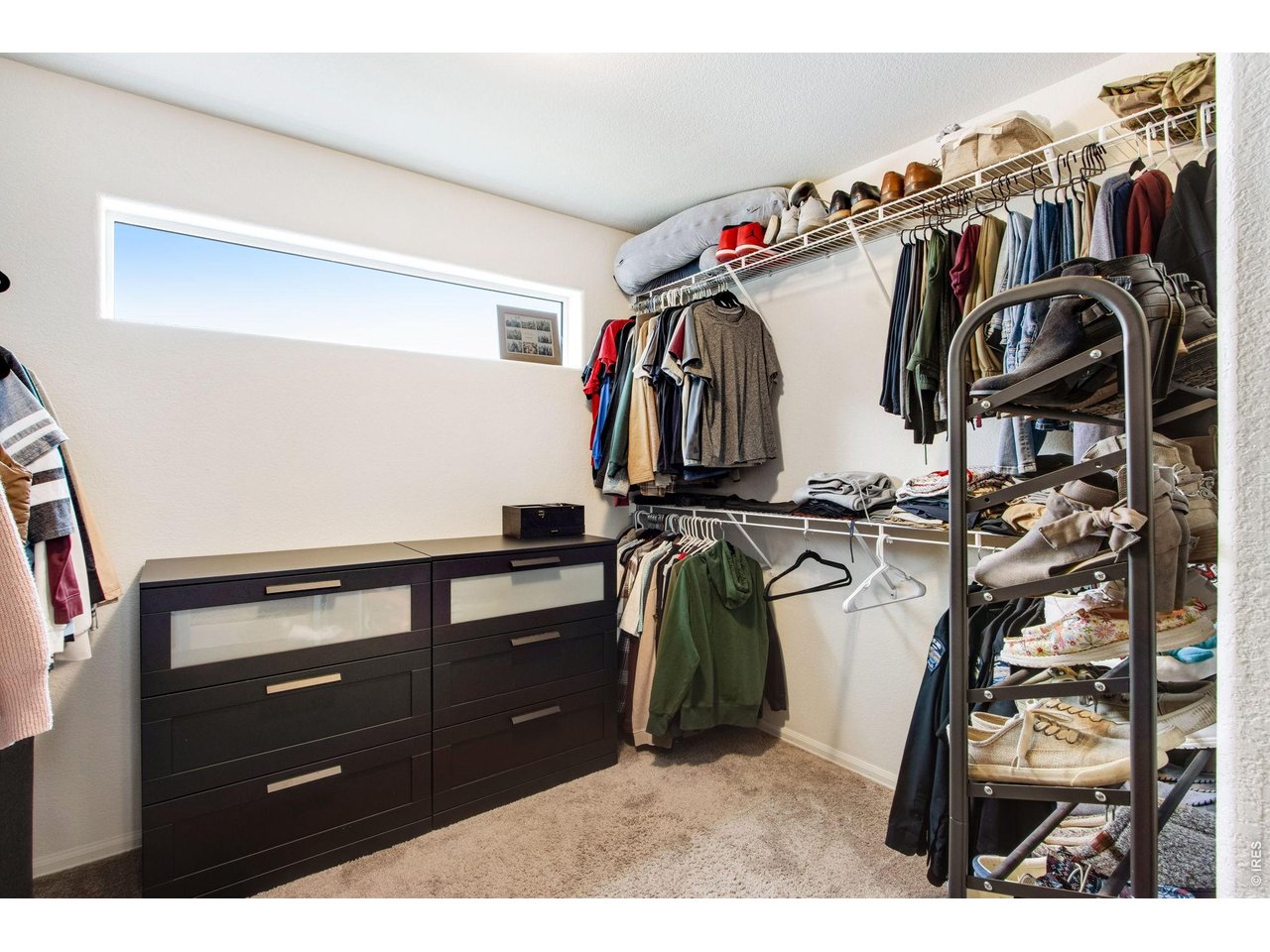 Spacious primary closet