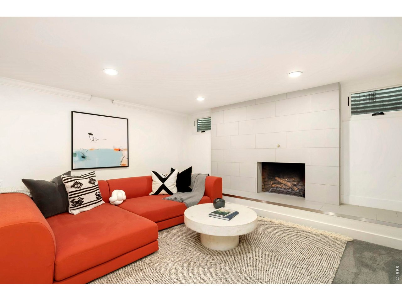 Basement family room. 