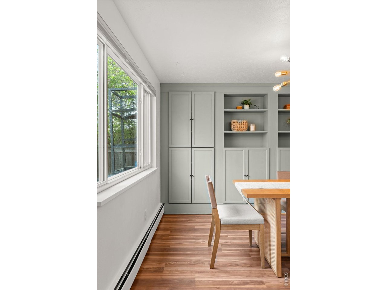 The home features efficient hot water baseboard heat