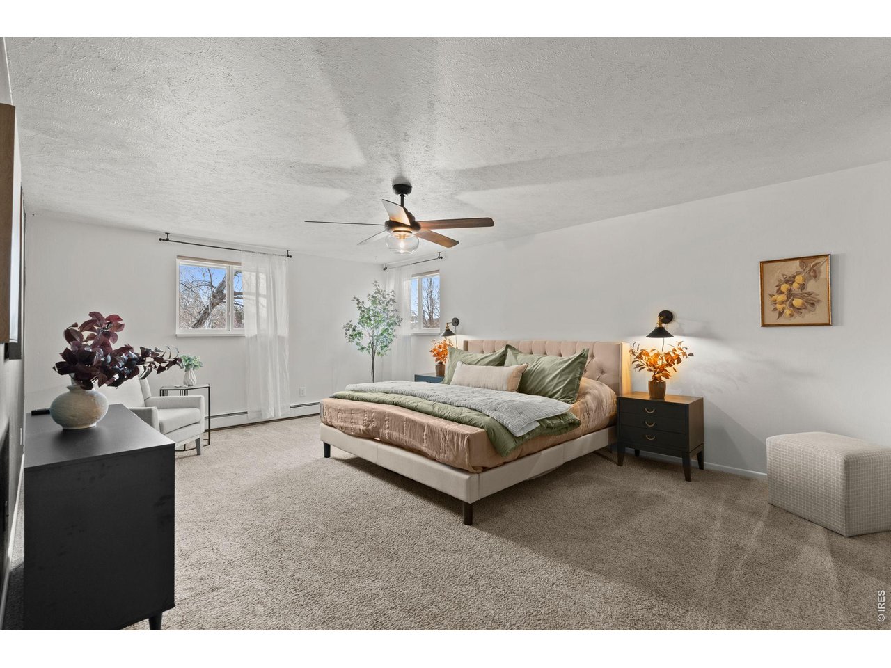 Large primary suite on the upper level