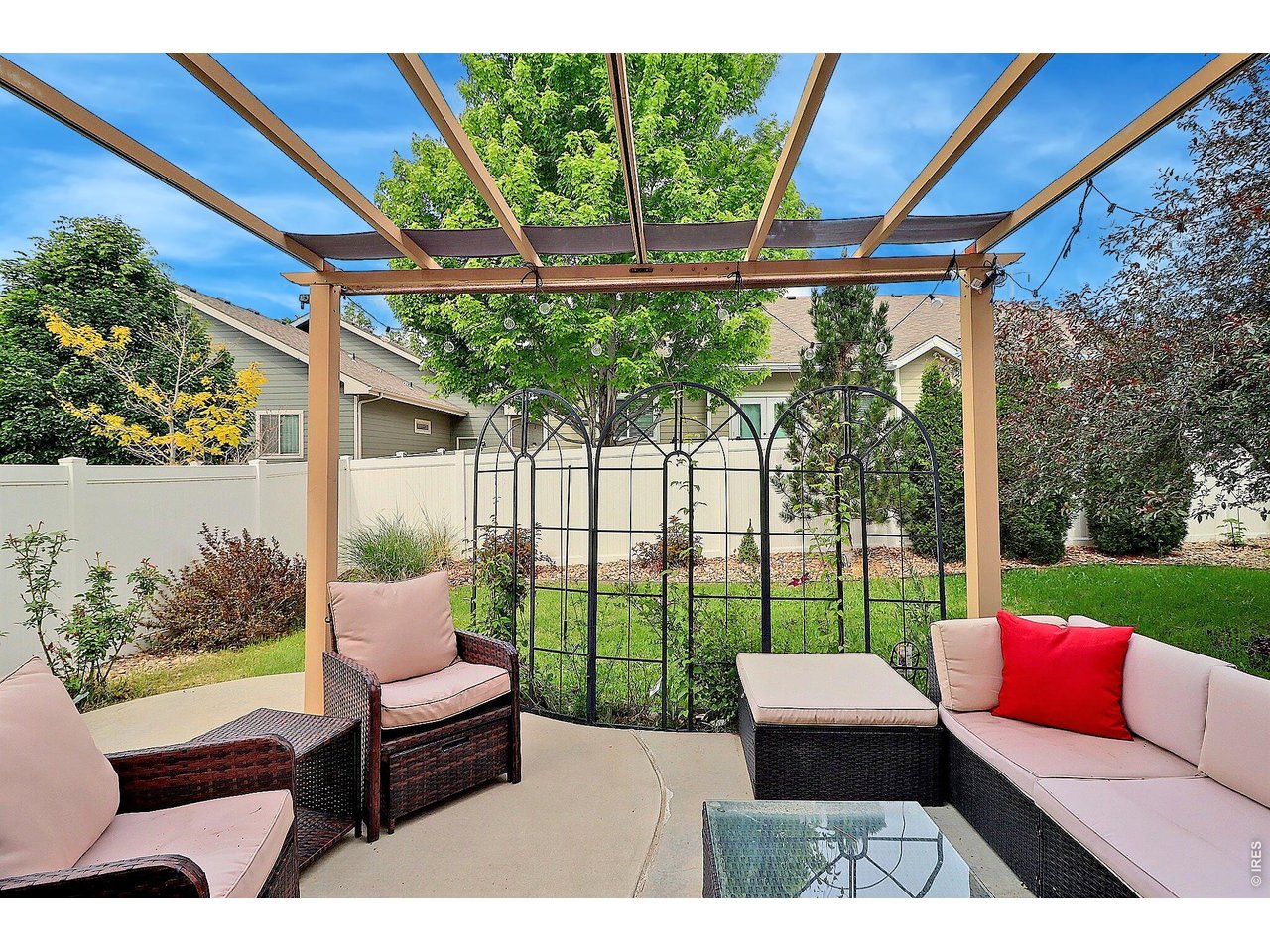 with Pergola Covered Patio