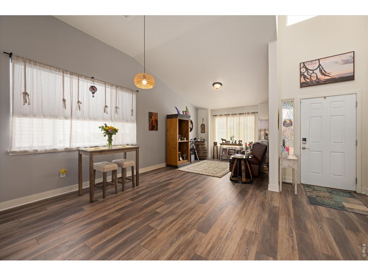 View from Kitchen Towards Entry Way-Open Floor Plan Living!